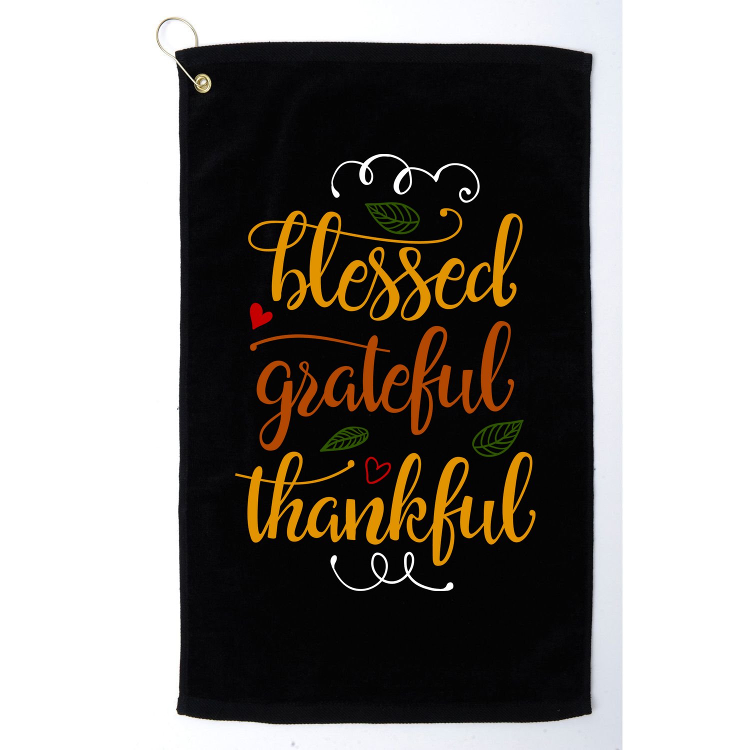 Blessed Grateful Thankful Golf Towel