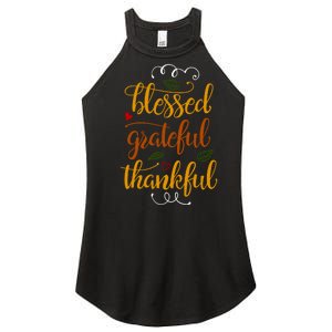 Blessed Grateful Thankful Women's Perfect Tri Rocker Tank