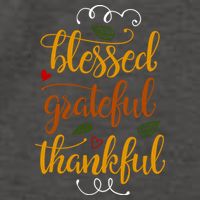 Blessed Grateful Thankful Vector Backpack