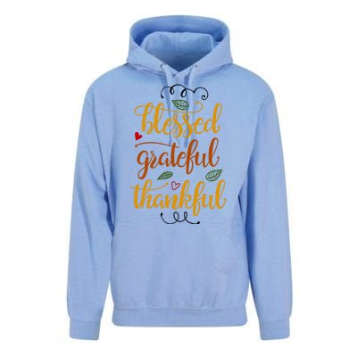 Blessed Grateful Thankful Unisex Surf Hoodie