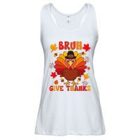 Bruh Give Thanks Cute Thanksgiving Turkey Thankful Ladies Essential Flowy Tank