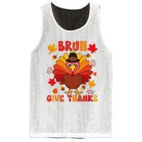 Bruh Give Thanks Cute Thanksgiving Turkey Thankful Mesh Reversible Basketball Jersey Tank