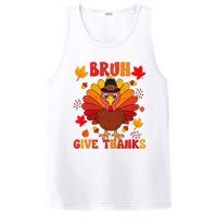 Bruh Give Thanks Cute Thanksgiving Turkey Thankful PosiCharge Competitor Tank