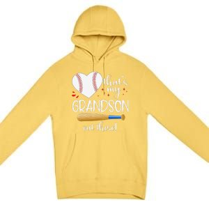 Baseball Grandma Thats My Grandson Out There Gifts Premium Pullover Hoodie