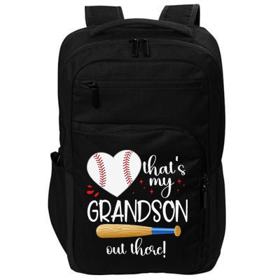 Baseball Grandma Thats My Grandson Out There Gifts Impact Tech Backpack