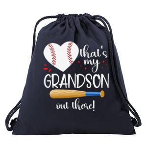 Baseball Grandma Thats My Grandson Out There Gifts Drawstring Bag