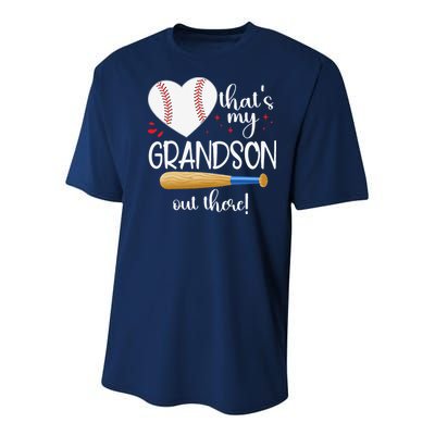 Baseball Grandma Thats My Grandson Out There Gifts Youth Performance Sprint T-Shirt