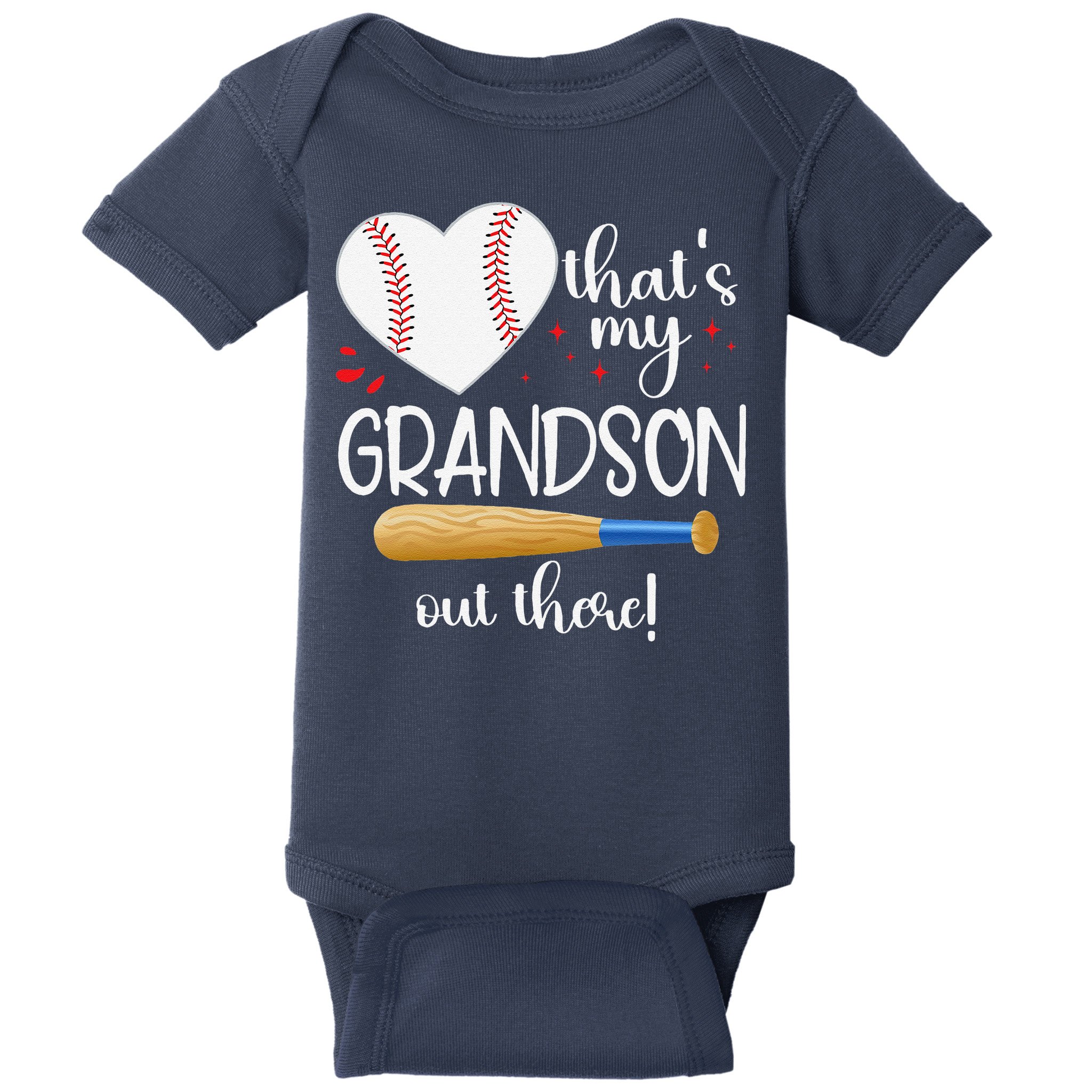 Baseball Grandma Thats My Grandson Out There Gifts Baby Bodysuit
