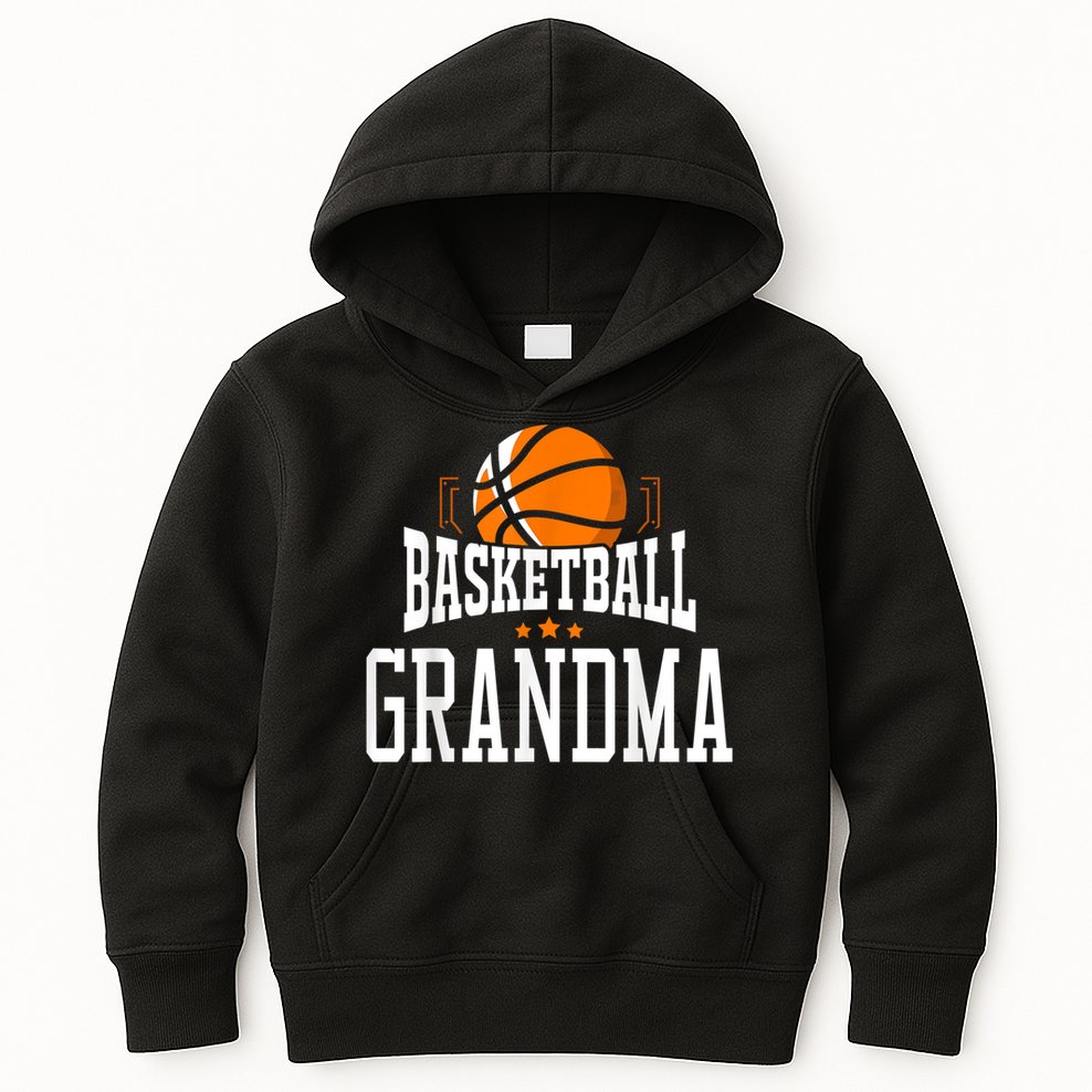 Basketball Grandma Team Sports Fan Kids Hoodie