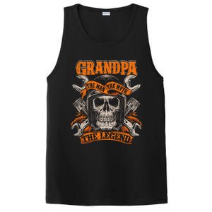 Biker Grandpa The Myth Legend Grunge Motorcycle Meaningful Gift PosiCharge Competitor Tank