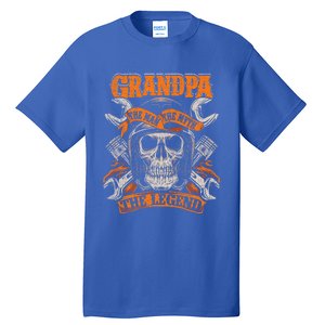 Biker Grandpa The Myth Legend Grunge Motorcycle Meaningful Gift Tall T-Shirt