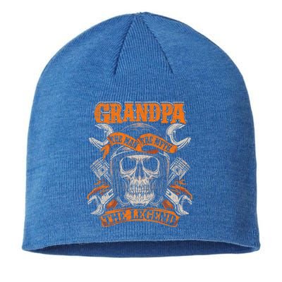 Biker Grandpa The Myth Legend Grunge Motorcycle Meaningful Gift Sustainable Beanie