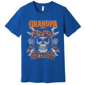 Biker Grandpa The Myth Legend Grunge Motorcycle Meaningful Gift Premium T-Shirt