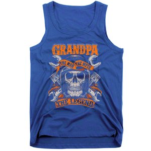 Biker Grandpa The Myth Legend Grunge Motorcycle Meaningful Gift Tank Top