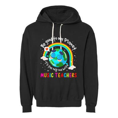 Be Good To Our Planet With Music Earth Day Garment-Dyed Fleece Hoodie