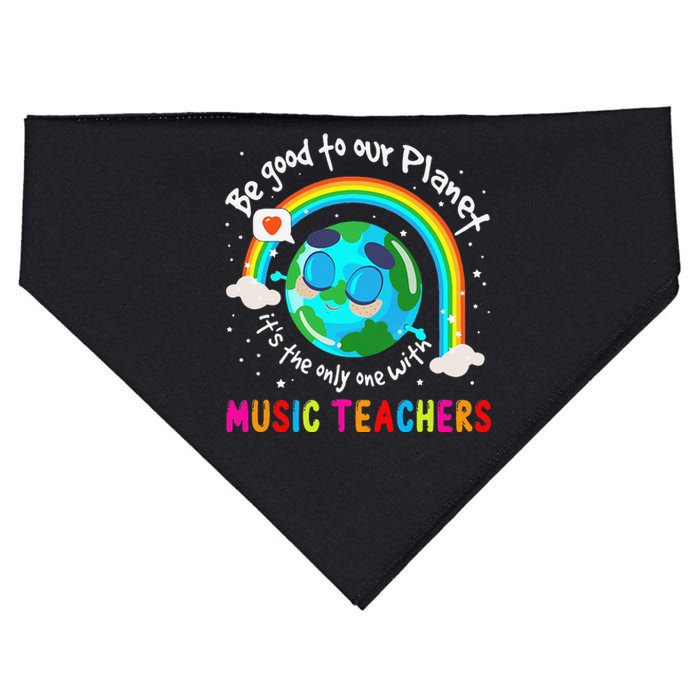 Be Good To Our Planet With Music Earth Day USA-Made Doggie Bandana