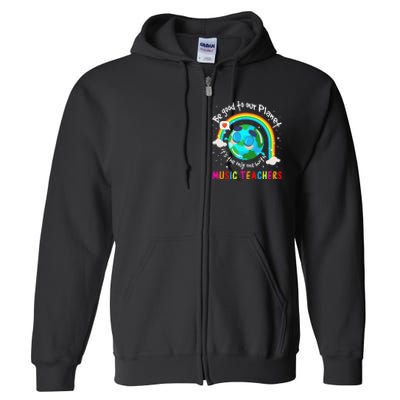 Be Good To Our Planet With Music Earth Day Full Zip Hoodie