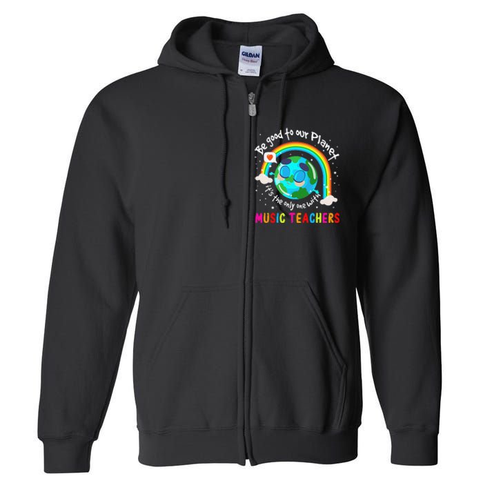 Be Good To Our Planet With Music Earth Day Full Zip Hoodie