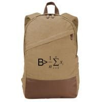Be Greater Than Average Math Joke Funny Math Teacher Cotton Canvas Backpack