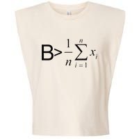 Be Greater Than Average Math Joke Funny Math Teacher Garment-Dyed Women's Muscle Tee