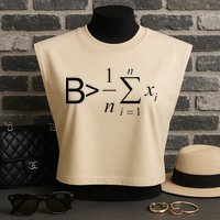 Be Greater Than Average Math Joke Funny Math Teacher Garment-Dyed Women's Muscle Tee