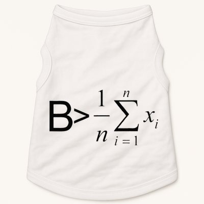 Be Greater Than Average Math Joke Funny Math Teacher Doggie Tank