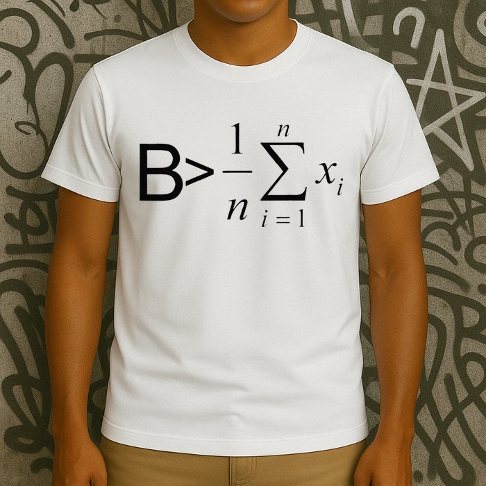 Be Greater Than Average Math Joke Funny Math Teacher T-Shirt