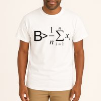 Be Greater Than Average Math Joke Funny Math Teacher Tall T-Shirt