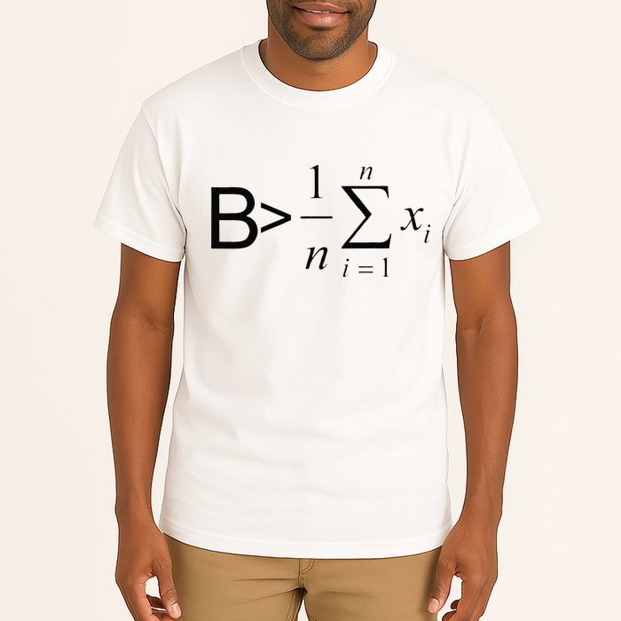 Be Greater Than Average Math Joke Funny Math Teacher Tall T-Shirt