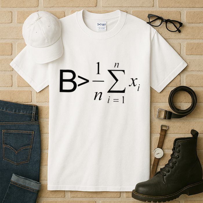 Be Greater Than Average Math Joke Funny Math Teacher Tall T-Shirt