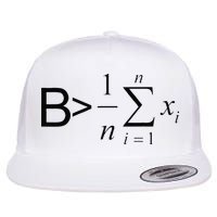 Be Greater Than Average Math Joke Funny Math Teacher Flat Bill Trucker Hat