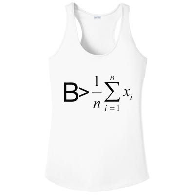 Be Greater Than Average Math Joke Funny Math Teacher Ladies PosiCharge Competitor Racerback Tank