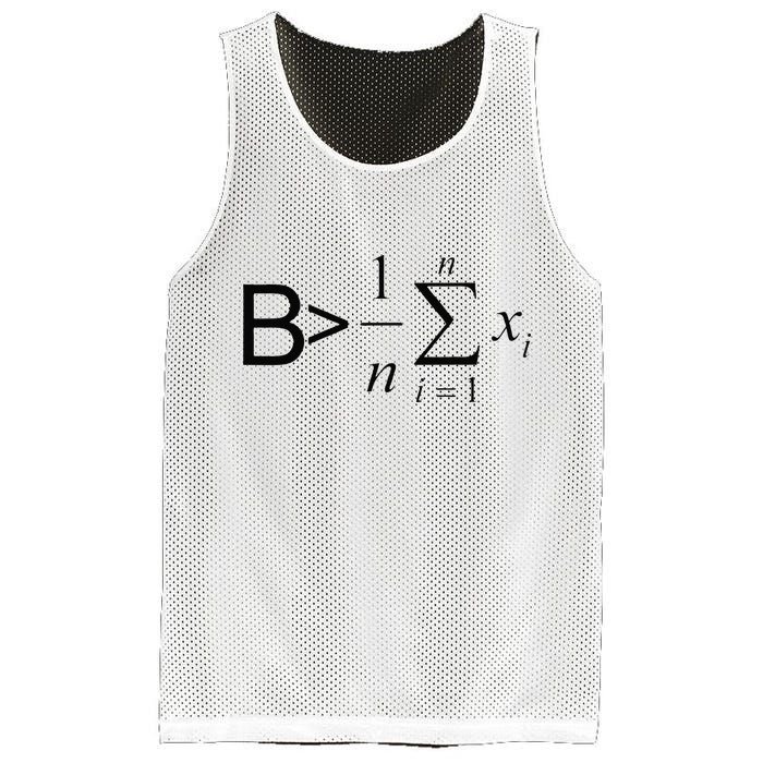 Be Greater Than Average Math Joke Funny Math Teacher Mesh Reversible Basketball Jersey Tank