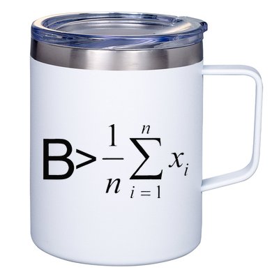 Be Greater Than Average Math Joke Funny Math Teacher 12oz Stainless Steel Coffee Mug