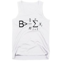Be Greater Than Average Math Joke Funny Math Teacher Tank Top
