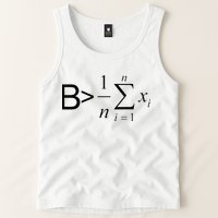 Be Greater Than Average Math Joke Funny Math Teacher Tank Top