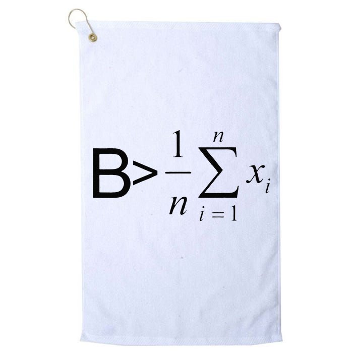 Be Greater Than Average Math Joke Funny Math Teacher Golf Towel