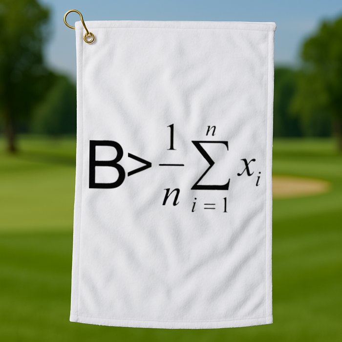 Be Greater Than Average Math Joke Funny Math Teacher Golf Towel