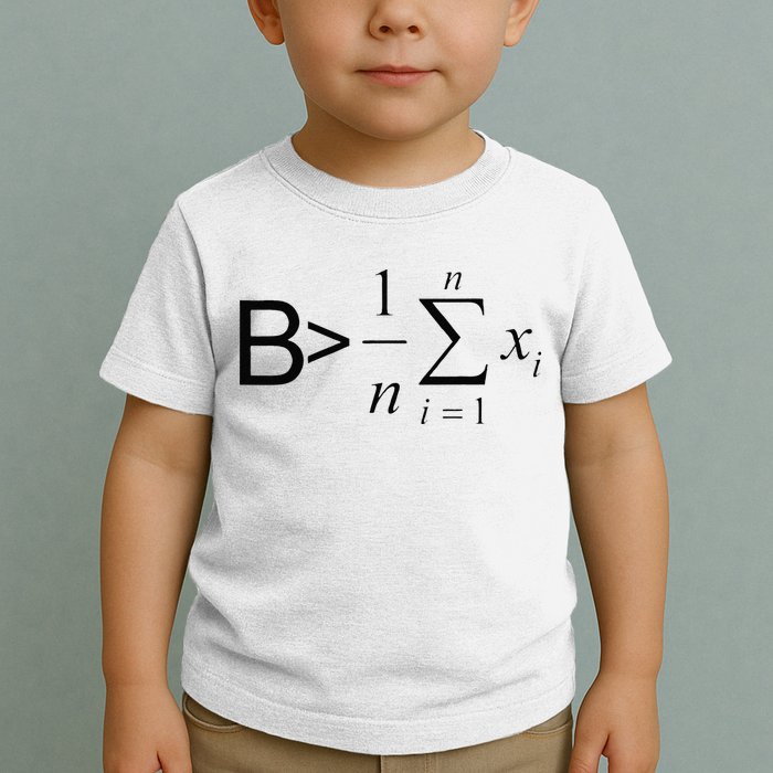 Be Greater Than Average Math Joke Funny Math Teacher Toddler T-Shirt