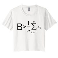 Be Greater Than Average Math Joke Funny Math Teacher Crop Top