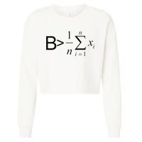 Be Greater Than Average Math Joke Funny Math Teacher Cropped Pullover Crew