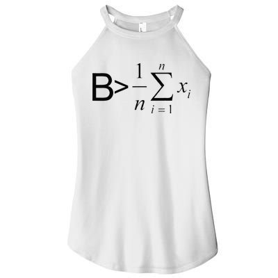 Be Greater Than Average Math Joke Funny Math Teacher Women's Perfect Tri Rocker Tank