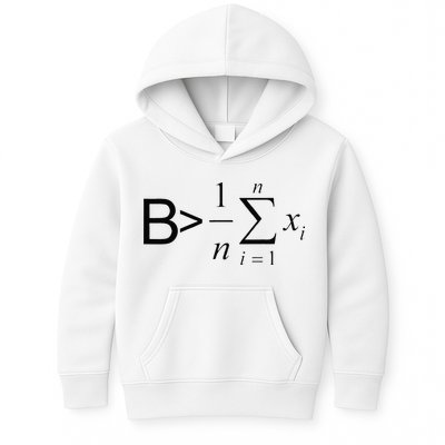 Be Greater Than Average Math Joke Funny Math Teacher Kids Hoodie
