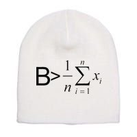 Be Greater Than Average Math Joke Funny Math Teacher Short Acrylic Beanie