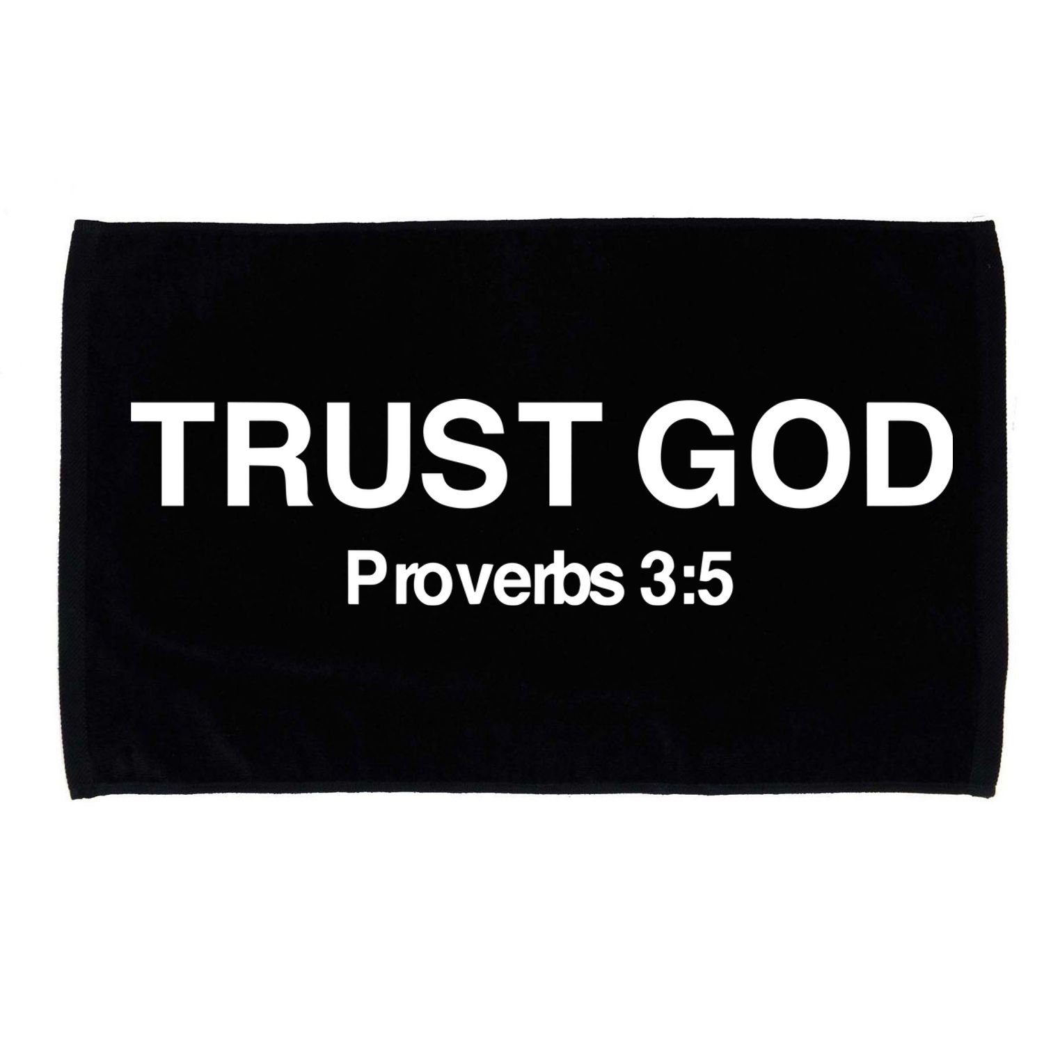 Bryson Gray Trust God Proverbs Microfiber Hand Towel