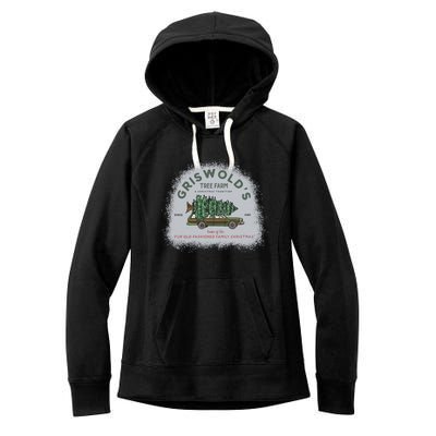 Bleached Griswold's Tree Farm Funny Xmas Family Christmas Meaningful Gift Women's Fleece Hoodie