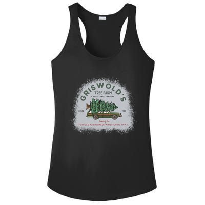 Bleached Griswold's Tree Farm Funny Xmas Family Christmas Meaningful Gift Ladies PosiCharge Competitor Racerback Tank