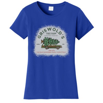 Bleached Griswold's Tree Farm Funny Xmas Family Christmas Meaningful Gift Women's T-Shirt