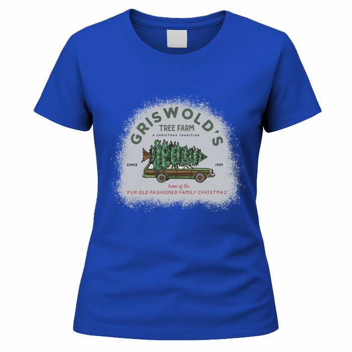 Bleached Griswold's Tree Farm Funny Xmas Family Christmas Meaningful Gift Women's T-Shirt