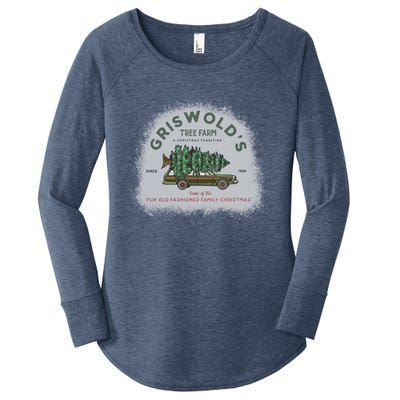 Bleached Griswold's Tree Farm Funny Xmas Family Christmas Meaningful Gift Women's Perfect Tri Tunic Long Sleeve Shirt